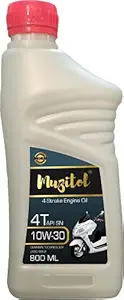 Muzitol Scooty-Scooter 10W30 Sn Engine Oil for Suzuki Access-2013_800 Ml Centistokes (Multicolor)