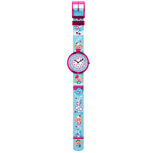 Flik Flak FBNP042 TEA FUN Uhr Mdchen Kinderuhr Stoffband Kunststoff 3 bar Analog blau