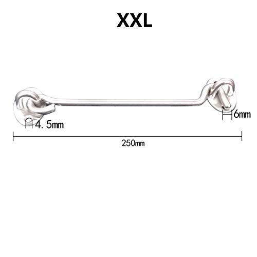 Preisvergleich Produktbild Sturmhaken Edelstahl Kabinenhaken Torhaken Türhaken Fensterhaken Fensterriegel Schuppen Tor Garage mit Schraube 3-12 Zoll Inch