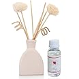 ROYAL SAPPHIRE Amos Pure, Natural Reed Diffuser Oil with Ceramic Pot and 8Pcs Reed Stick- 60Ml with Gift Box (Rose) (Rose)