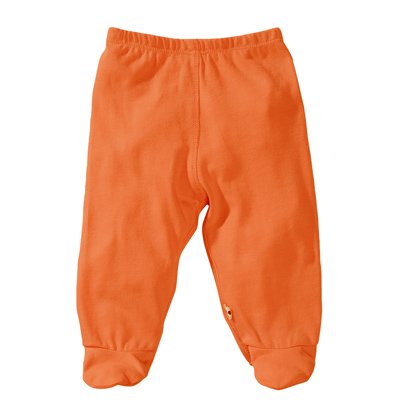 Babysoy O Soy Footie Pants, 6-12M (Tangerine)