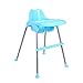 Produktbild RAQ Hochstuhl Kinder Esszimmerstuhl Stahlrohr + Kunststoff Multifunktions Faltbar höhenverstellbar Tragbar und einfach (Farbe : Blau)