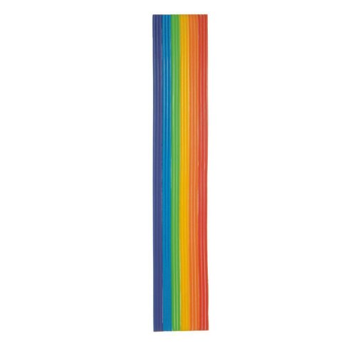 Verzierwachs Streifen Regenbogen 230 x 40 mm bunte Farben gemischt Wachsstreifen 2 mm stark