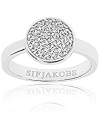 Sif Jakobs Jewellery Mujer Anillo Sacile Uno con circonitas blancas