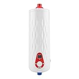  Fdit Socialme-EU Mini Calentador de Agua Eléctrico Instantáneo Sin Tanque 6500W / 3000W 220V Temperatura de Agua de Salida Ajustable para Uso Baño Cocina(EU) (6500W)