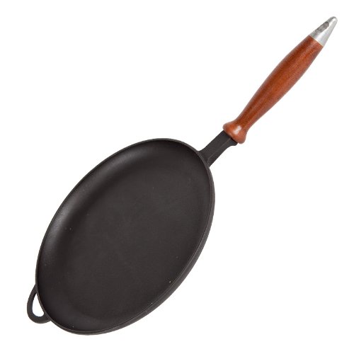 Crepespfanne Bratpfanne für Pfannkuchen aus Gusseisen Ø 20 cm. mit Holzgriff - 2