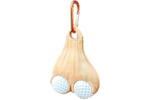 Qxiao Golf Ball Testicle Sac Holder The Ultimate Gag Golfer Gift Portable Golf Holder For Golf Lovers With Carabiner Golf Themed Party