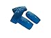 100 x Top Quality False medium/long length Full Coverage, French half tips or full toe false nails, 10 different sizes (10 of each size) & small glue by Fat-Catz-copy-catz (dark blue full nails)