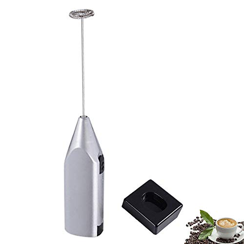 Mini Milk Foaming Machine, Handheld Foam Coffee Maker, Electric Mixer, Egg, Beverage, Cappuccino (With Stand)
