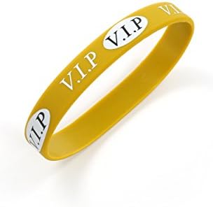 VIP Gold Deluxe Silicone Wristbands for events/ parties / festivals (Pack of 100)