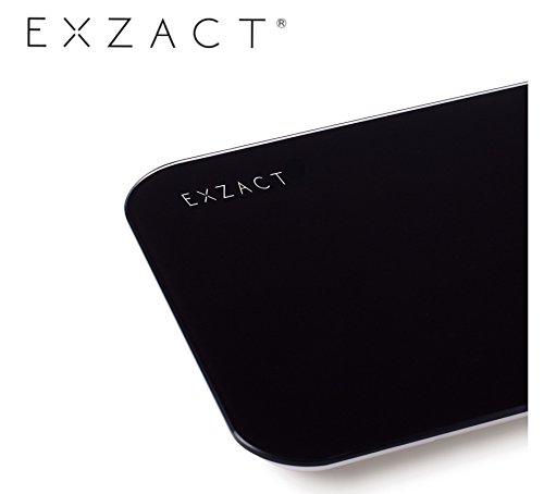 EXZACT EX9530 Elektronische Küchenwaag / Digitale Waage – Hartglasplattform – Berührungsknopf – 5kg/11lb (Schwarz) - 4