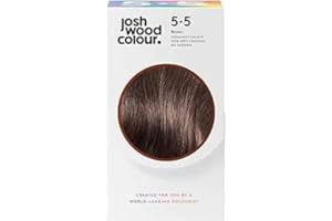 Josh Wood Colour - Ammonia-Free Hair Dye - Permanent Hair Colour with 100% Grey Coverage - Vegan Friendly, Natural-Looking Results, Shiny & Hydrated Hair | 5.5 (Brown)