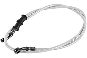 ‎KEENSO Bremsschlauch, Motorrad, geflochten, aus Stahl, für Ölleitung, Kupplung, 50 cm – 120 cm, Silber, Motorradzubehör, universell für verschiedene Modelle
