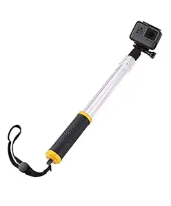 YANTRALAY SCHOOL OF GADGETS Extendable Waterproof Floating Monopod/Aqua-pod Selfie Stick for Hero 7/6/5, SJCAM, Yi, Eken (Transparent)