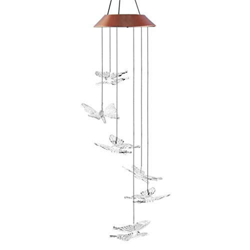 Preisvergleich Produktbild Tianya - Solar Light Led Bunte Schmetterlingswindspiele Transparente Pendelleuchte