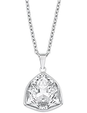 s.Oliver Damen-Kette mit Anhänger Swarovski Elements Edelstahl Kristall weiß 77 cm - 567282