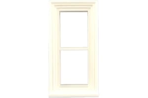Melody Jane Constructores Casa Muñecas Bricolaje 1:24 Escala Clásico de Plástico Blanco 2 Georgiano Ventana