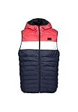 Steppweste JACK & JONES Herren Jjebomb Body Warmer Hood Outdoor Weste, Rot Scarlet, Medium (Herstellergröße: M)