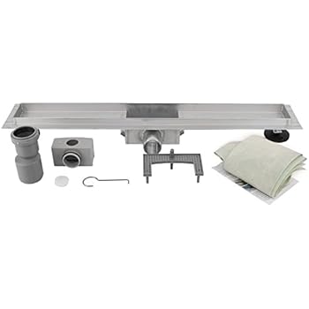 2x Duschrinnen-Siphon Mit Haarsieb - Geruchsstop Für Duschablauf