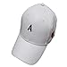 Produktbild AchidistviQ A Letter bestickte Hip Hop Outdoor Sonnenhut Herren Damen Snapback Baseball Cap weiß