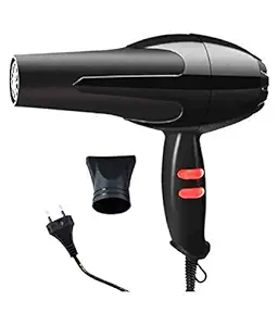 Nirvani Professional Stylish 1500 Watt 2 Speed and 2 Heat Setting 2888 Hair Dryer With 1 Concentrator Nozzle And Hanging Loop for Men and Women (Black)