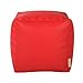 CUBE Bean Bag Faux Leather RED - Beanbag Footstool by Bean Bag Bazaar®