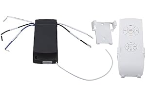 FOCKETY Uniwersalny Zestaw Zdalnego Sterowania do Wentylatora Sufitowego, 3 w 1 Prędkość, światło i Synchronizacja Bezprzewodowy Pilot Zdalnego Sterowania i Odbiornik do Lampy Sufitowej,