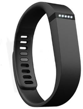 Large Size Replacement Band For Fitbit Flex Wireless Wristband Bracelet with Clasp / No Tracker (Black)