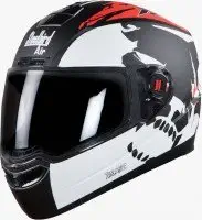 Steelbird SBA-1 Beast Full Face with Plain Visor (Glossy Black and Red, M)