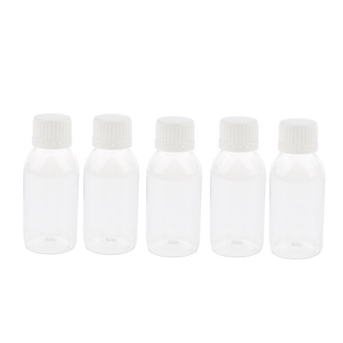 Preisvergleich Produktbild F Fityle 5 Stücke Flüssigkeit Probenahme Probenflaschen mit Verschlusskappe Kapazität 15ml-100ml (zur Auswahl) für Aceton Rauch Alkohol Säurelösung - klar 100ml