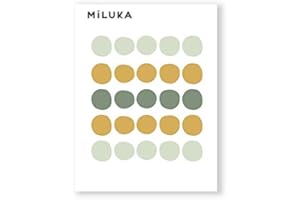MILUKA Vinilos de Pared Decorativos 75 uds Puntos Circulos Imperfectos - Pegatinas Pared Decorativas para Decoracion Habitacion Infantil - Sticker Pared Lunares Habitacion Bebe - Verde, Mostaza