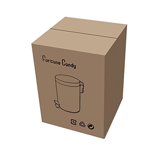 Fortune Candy (TM) rund Schritt Mini Badezimmer Trash kann Edelstahl mit Deckel Schließen passgenau, 0,8 l/3L - 9