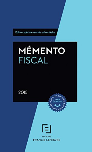 MEMENTO FISCAL ETUDIANT 2015