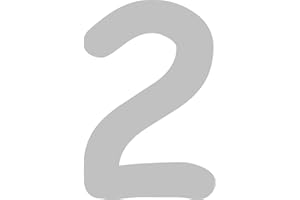 Kleckerliese Alphabet Zahlen Ziffern 28cm selbstklebende Aufkleber Wandtattoo Wanddekoration Kinderzimmer STICKER 2 - Höhe 28cm, Farbe Grau