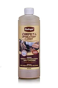 Safega Carpet and Upholstery Cleaner, (500 ml) Foam Based Cleaning for Sofa, Car Seat, All Type of Upholstery. Citrus fragranced, give your old carpet a new life. Ideal for all types of carpet and fabric seats like Sofa and all fabric chairs. Easy to use and instant cleaning.
