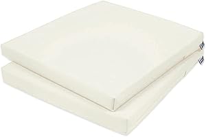 ‎ROLLMAYER Rollmayer 2er Set Stuhlkissen Stuhlauflage Sitzkissen Sitzpolster Auflage für Stühle in Haus und Garten Kollektion Vivid (Ecru 2, 40x40x4cm)