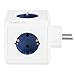 Produktbild Finebuying Smart Home Buchse 4 Stecker mit 2 USB Schnittstellen Direktsteckbare Steckdosen Magic Cube Socket Cube Conversion Socket (Blau)