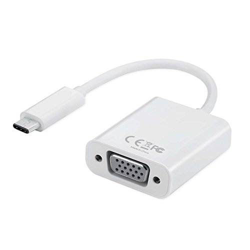 Axxbiz CableBiz-C006W, USB 3.1 Type C auf VGA Adapter – C Male auf VGA Female – Auflösung bis zu 2048×1152 – 15cm – Für das neue MacBook - 2