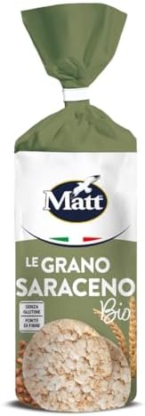 Matt, Le Grano Saraceno Bio, Gallette con Grano Saraceno e Riso Integrale, Fonti di Fibre, Senza Lievito, Senza Glutine, A Basso Contenuto di Grassi, Snack Stuzzicante e Alternativo, 120 g