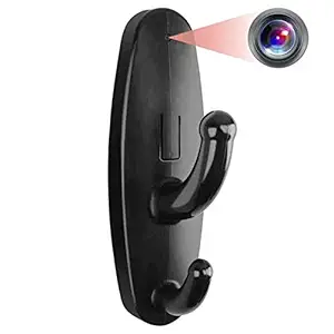 FREDI HD PLUS No Wifi 1080p HD Clothes Hook Hidden Camera, Black