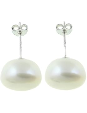 Süßwasserzuchtperlen Ohrstecker, weiß,10mm, 925 Silber