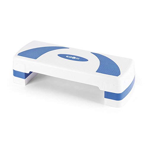 Klarfit Aerobic-Stepper ST3 Fitness Heimtrainer Steppbrett (höhenverstellbar in 3 Höhenstufen, rutschfeste Trittfläche, Belastung max. 250kg) schwarz-grau, weiß-pink oder weiß-blau - 6