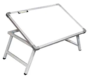 NAKSH Multi Purpose Foldable Laptop Study Writing Bed Breakfast Tray Table for Children with Whiteboard Paper Holding Clip