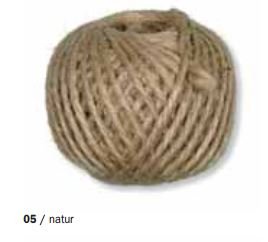 Jutekordel, 3mm, 100g, natur