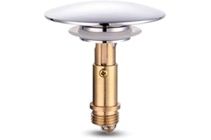 YDHfdc Pop Up Waschbeckenstöpsel Messing Pop Up Ablaufventil Popup Badewannenstцpsel, für Waschbecken Küche Badezimmer Ablaufgarnitur, 66 mm Kappe
