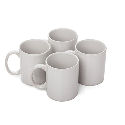 Sabichi Set 4 x White Day To Day Mug Tea Coffee Stoneware Cups Gift Boxed 168115 by Sabichi