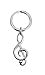 Price comparison product image Sterling silver Treble clef key ring. Ideal gift for a music lover and to celebrate exam success