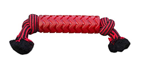 Pet Brands Tough Tugger TPR Sleeved Rope Red