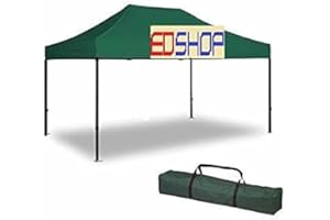 CILVANI SRL GAZEBO 3x4.5 VERDE E PROFESSIONALE IMPERMEABILE GAZEBO PROF RICHIUDIBILE VERDE 3X4,5 mt PIEGHEVOLE RAPIDO AUTOMATICO FISARMONIC