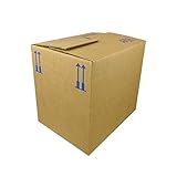 stapelbar Storopack 10 Umzugskartons, 56 Liter, 2-wellig, besonders stabil, doppelter Boden, 440x335x380mm